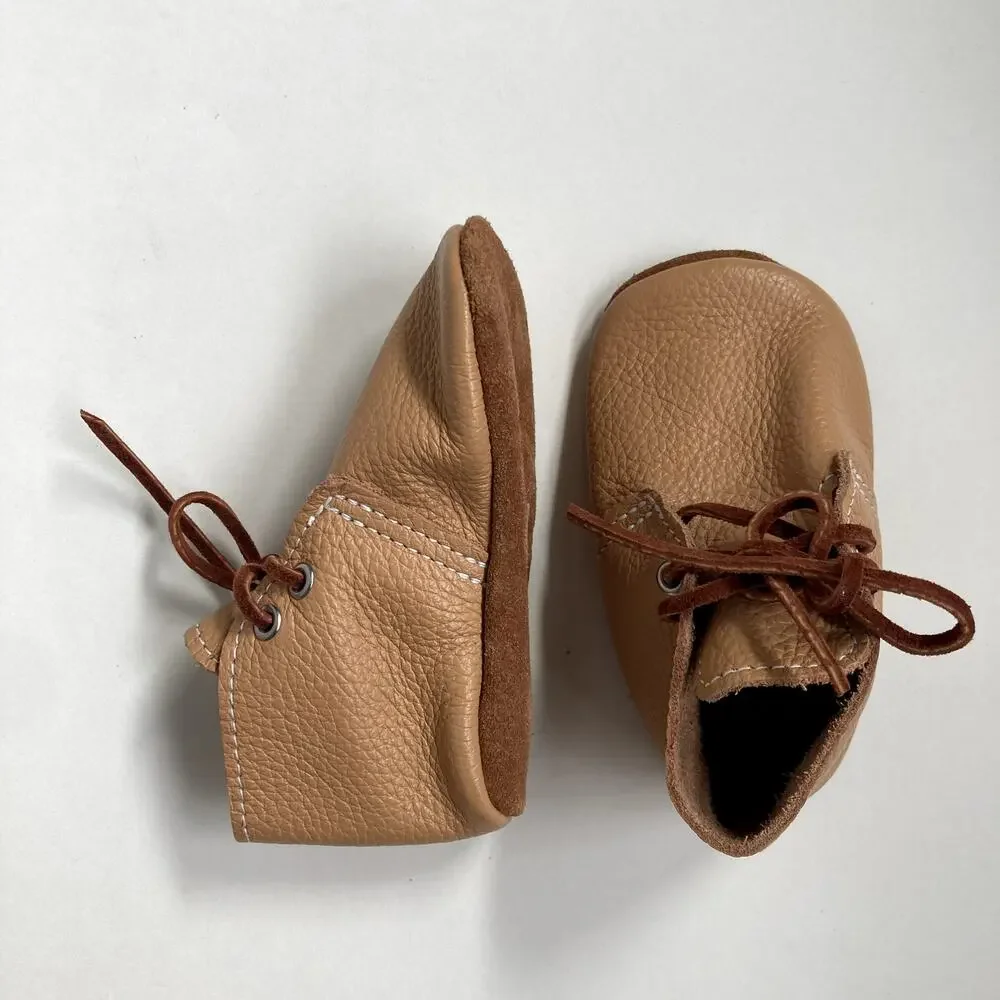 Mon Petit Shoes Soft Sole Oxford - Light Brown - 5